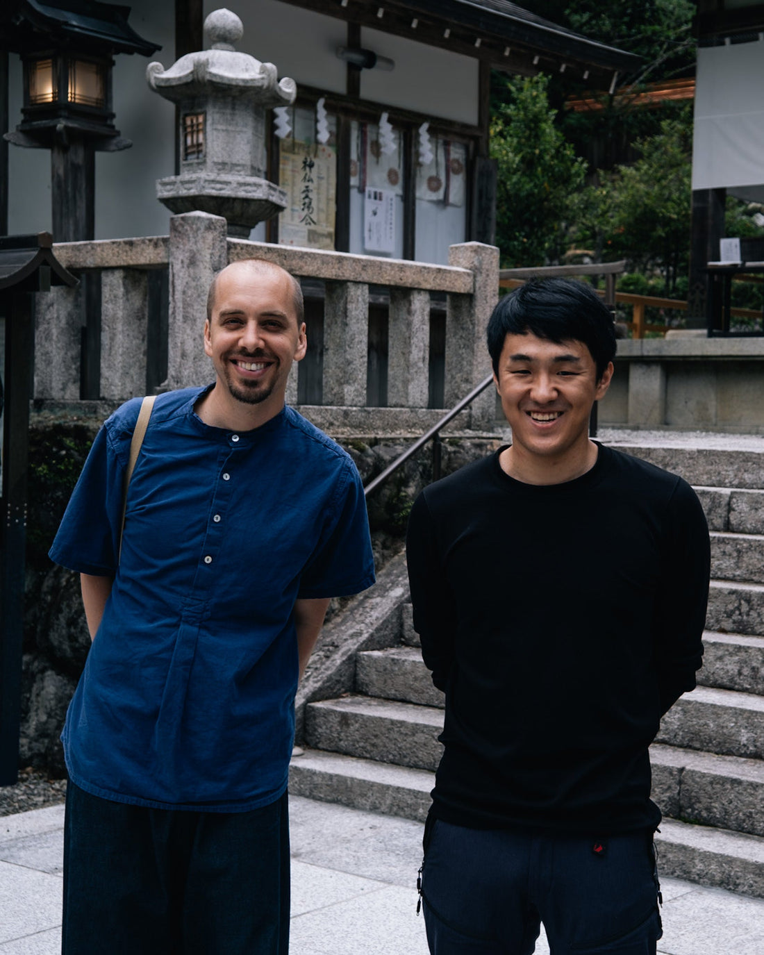 Kettl founder Zach Mangan with Tsuguto Hattori in Higashiyoshino 