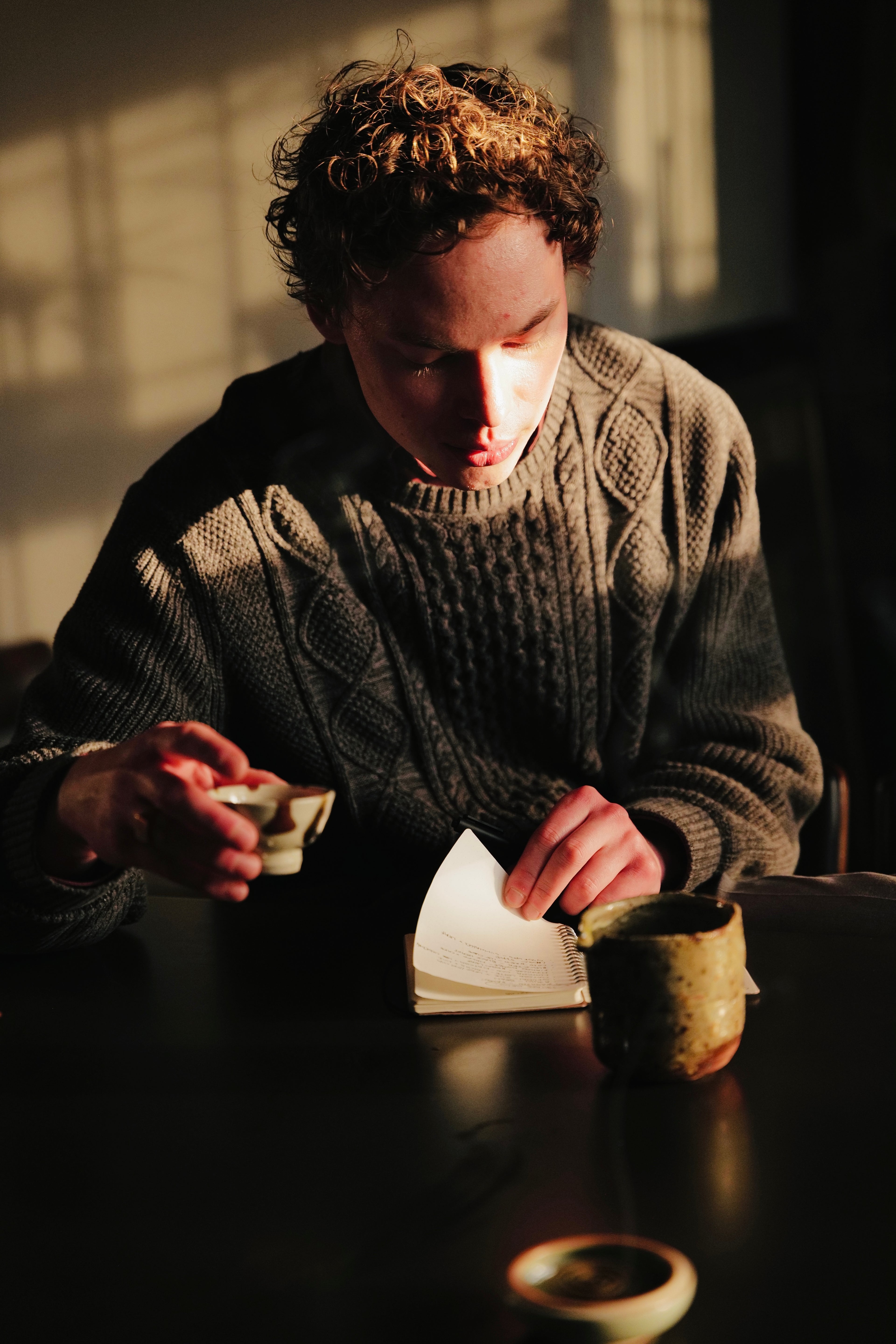 Jacob enjoying a traditional Japanese tea experience