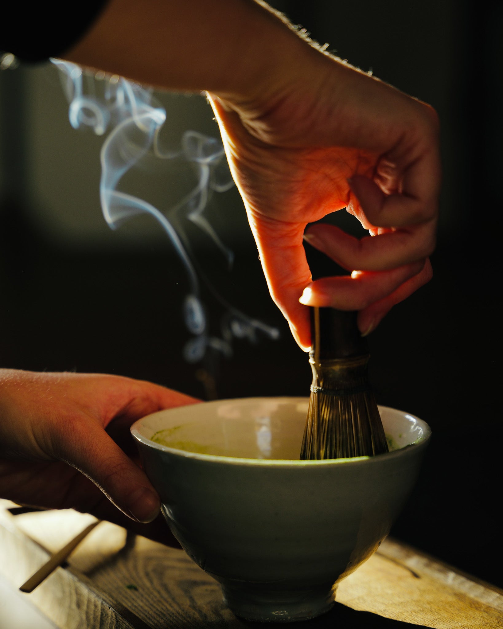 Matcha brewing guide whisking technique
