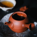 Freshly brewed Japanese tea in traditional teaware